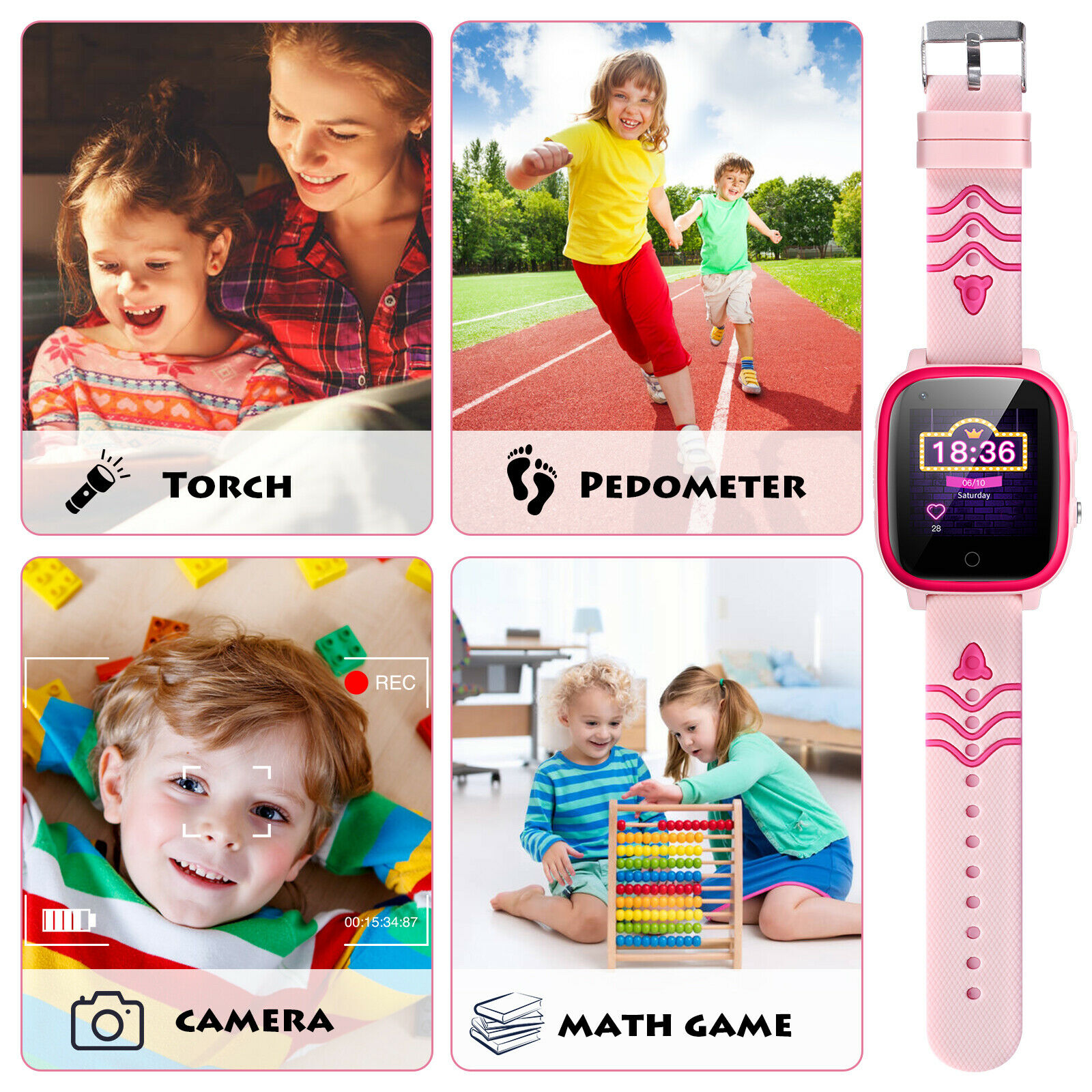 4G Kids Smart Watch GPS Tracker WIFI SOS Camera Video Call Waterproof Smartwatch - Picture 33 of 57