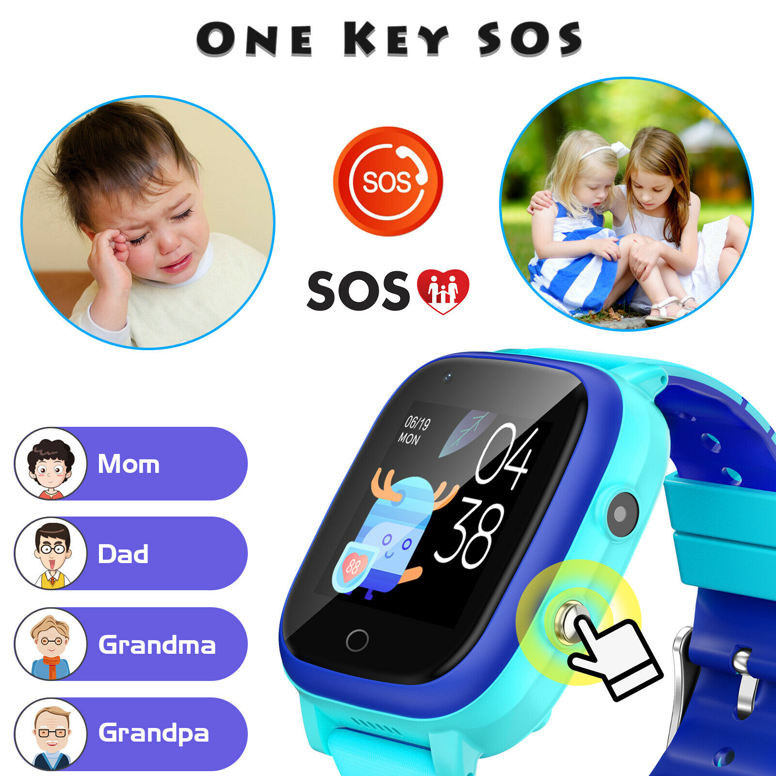 4G Kids Smart Watch GPS Tracker WIFI SOS Camera Video Call Waterproof Smartwatch - Picture 53 of 57