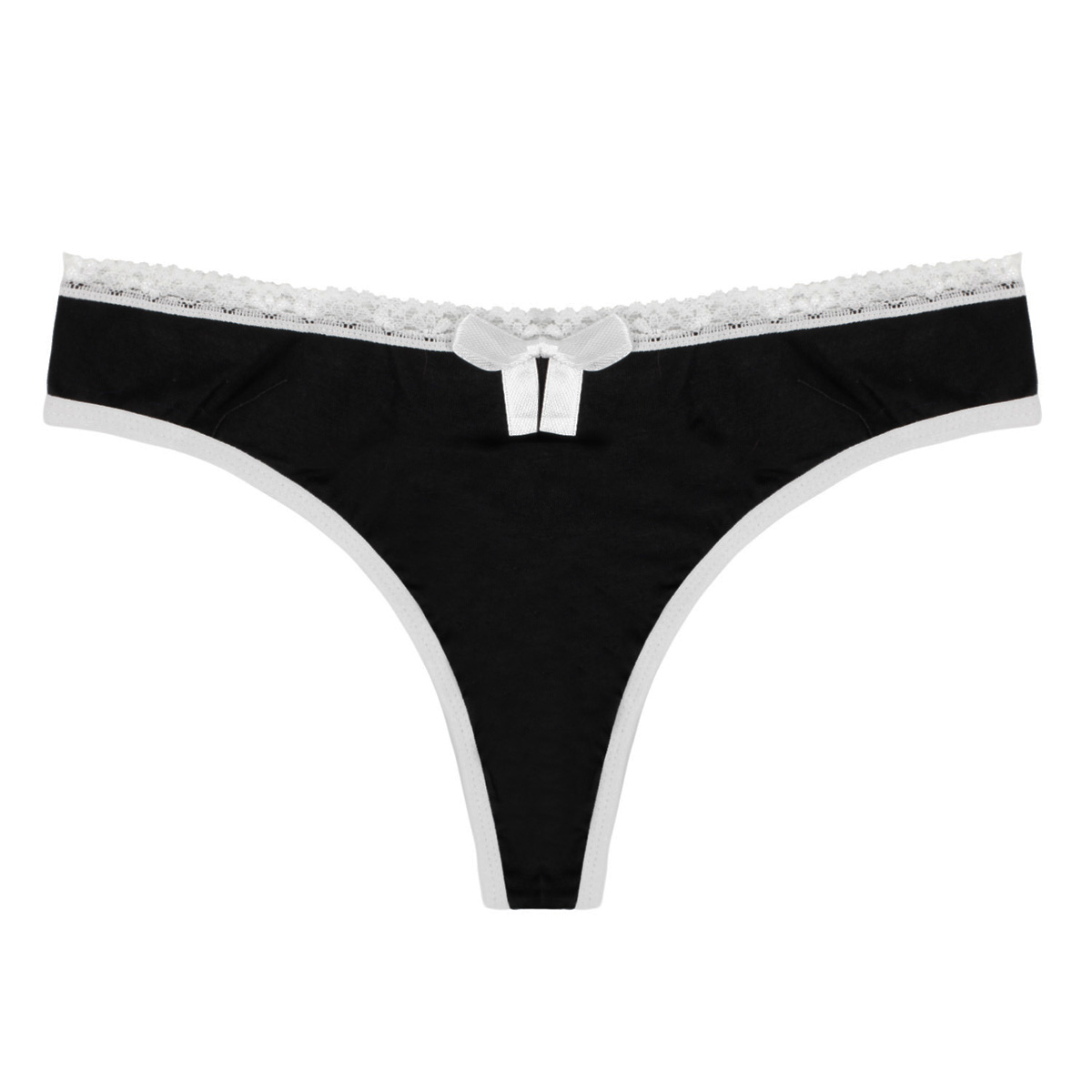 6 Pack Womens Cotton Thong Panties Bikini G String Briefs Underwear