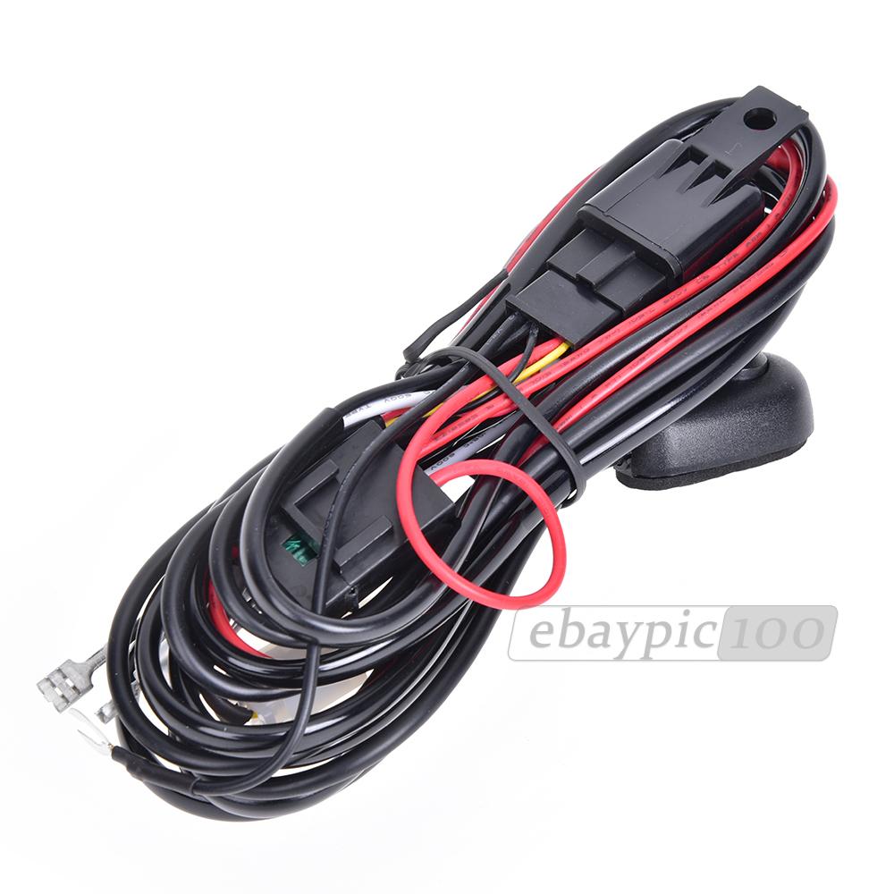 carchet hid work wiring driving light led harness kit 12v 40a