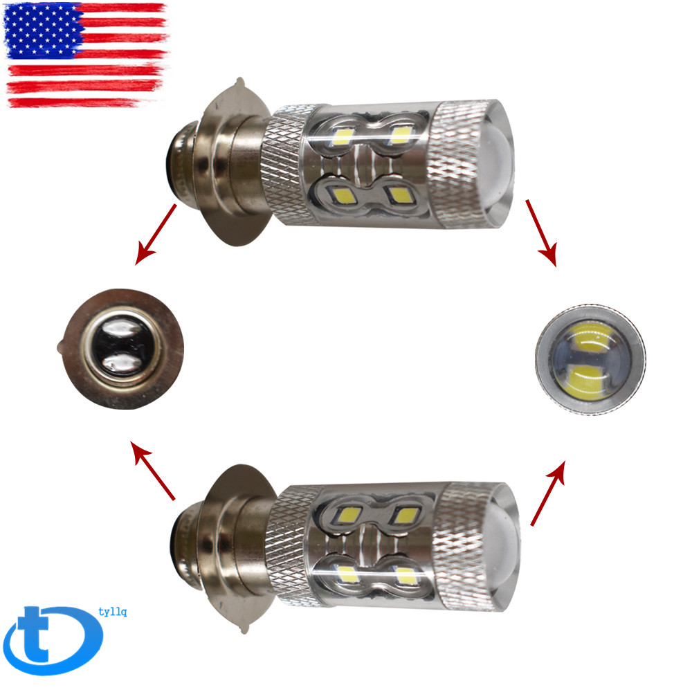 2x 100W 6000K LED HeadLight For YFZ450 Banshee 350 YFZ350 Kawasaki KLX250