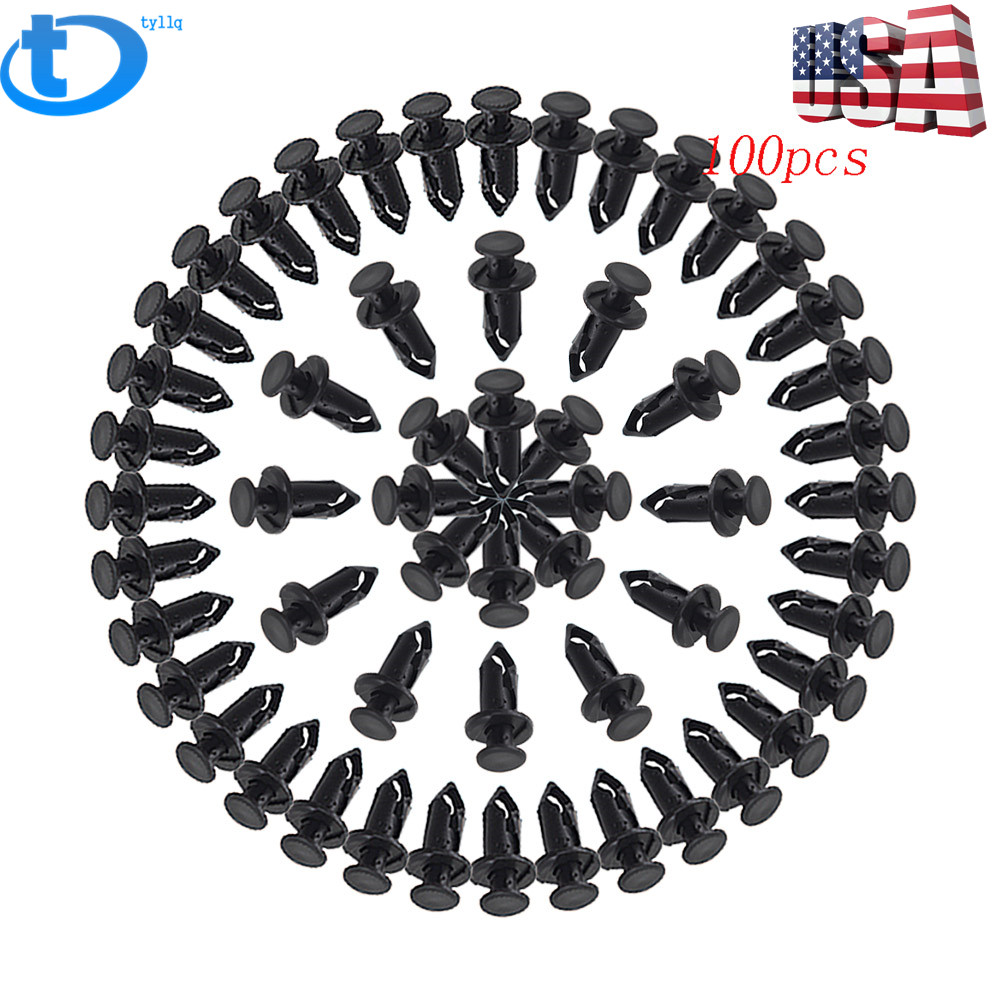 Set Of 100 ATV Retainer Clips 8mm Push Pin Splash Guard Body Panel Fit