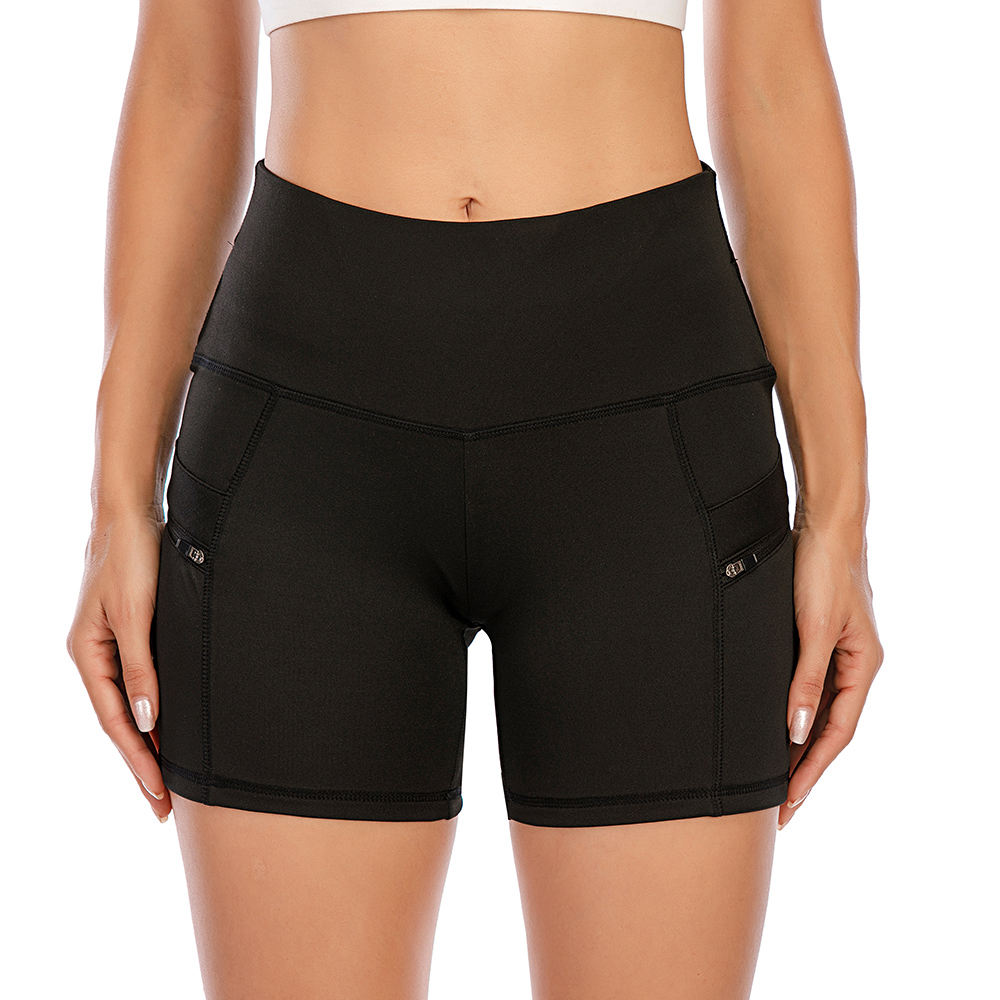 Ladies Fashion High Waist Hip Lift Shorts Pocket Zipper Yoga Fitness Shorts USA - Picture 16 of 16