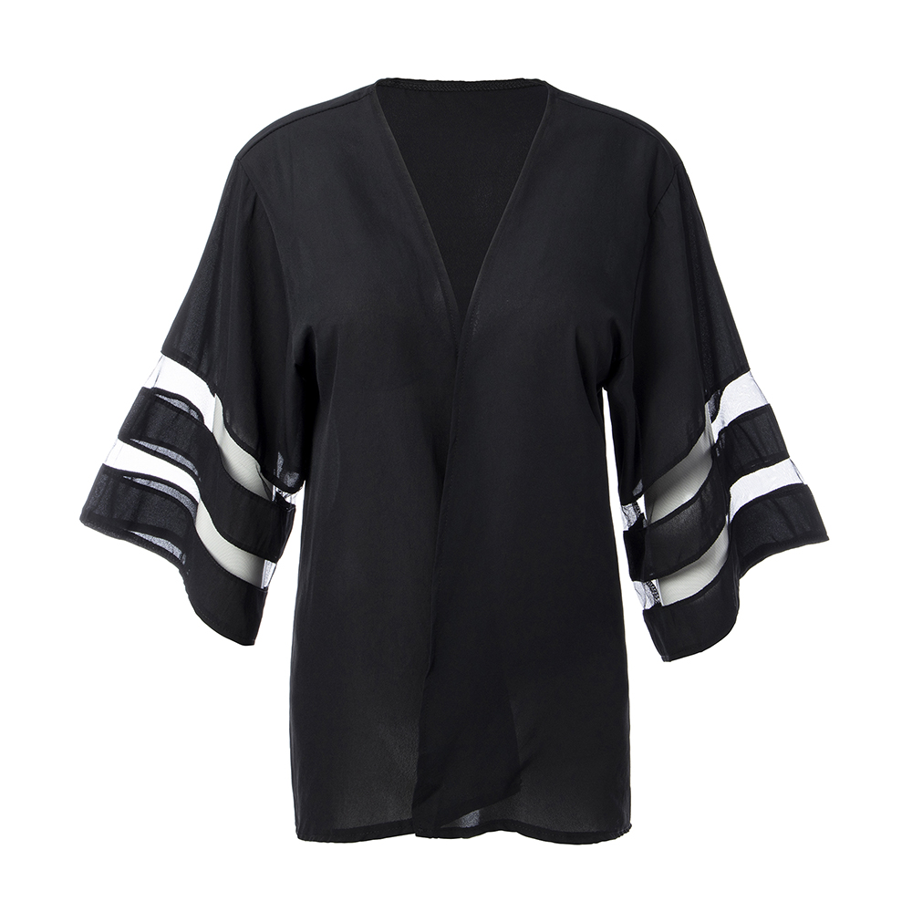 Ladies Bikini Swimwear Cover Up Half Sleeve Cardigan Summer Beach Beachwear New - Picture 13 of 18