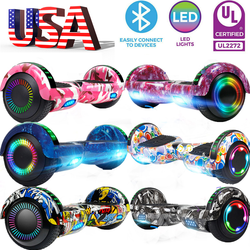 6.5/" Electric LED Wheels Hoverboard Self Balance Bluetooth Scooter Board No Bag
