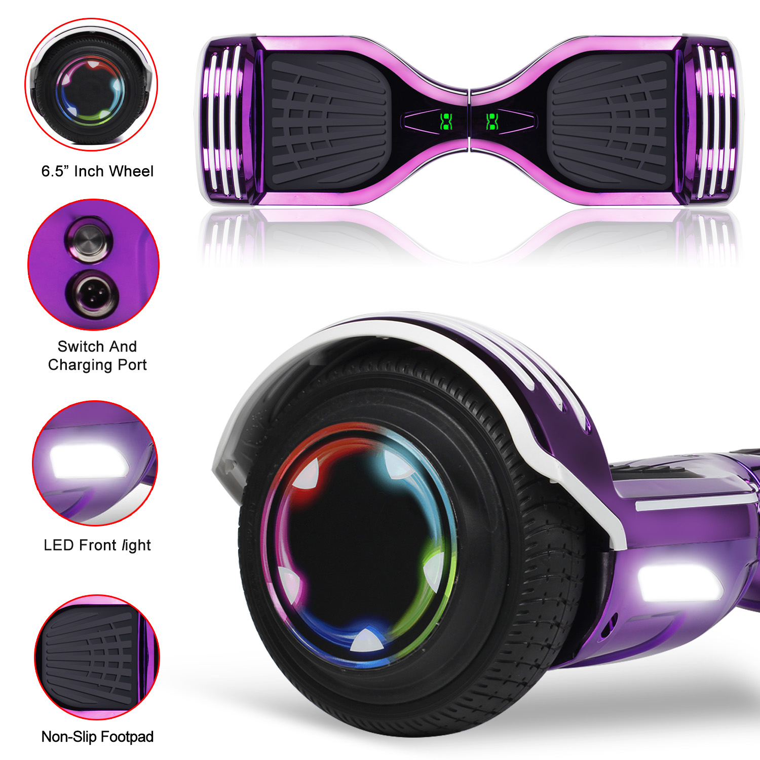 6.5" Bluetooth Hoverboard Self Balancing Scooter+Charger