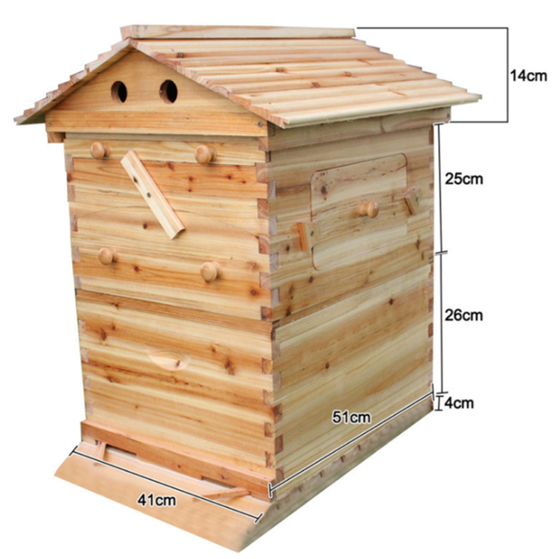 thumbnail 3  - 7 PCS Free Flowing Honey Hive Beehive Frames+ Beekeeping Brood Cedarwood Box Set