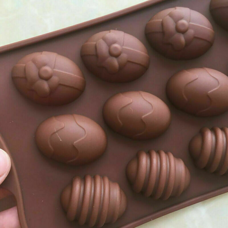 15 Cavity Easter Mini Egg Chocolate Cake Mold Ice Candy Cookies Baking
