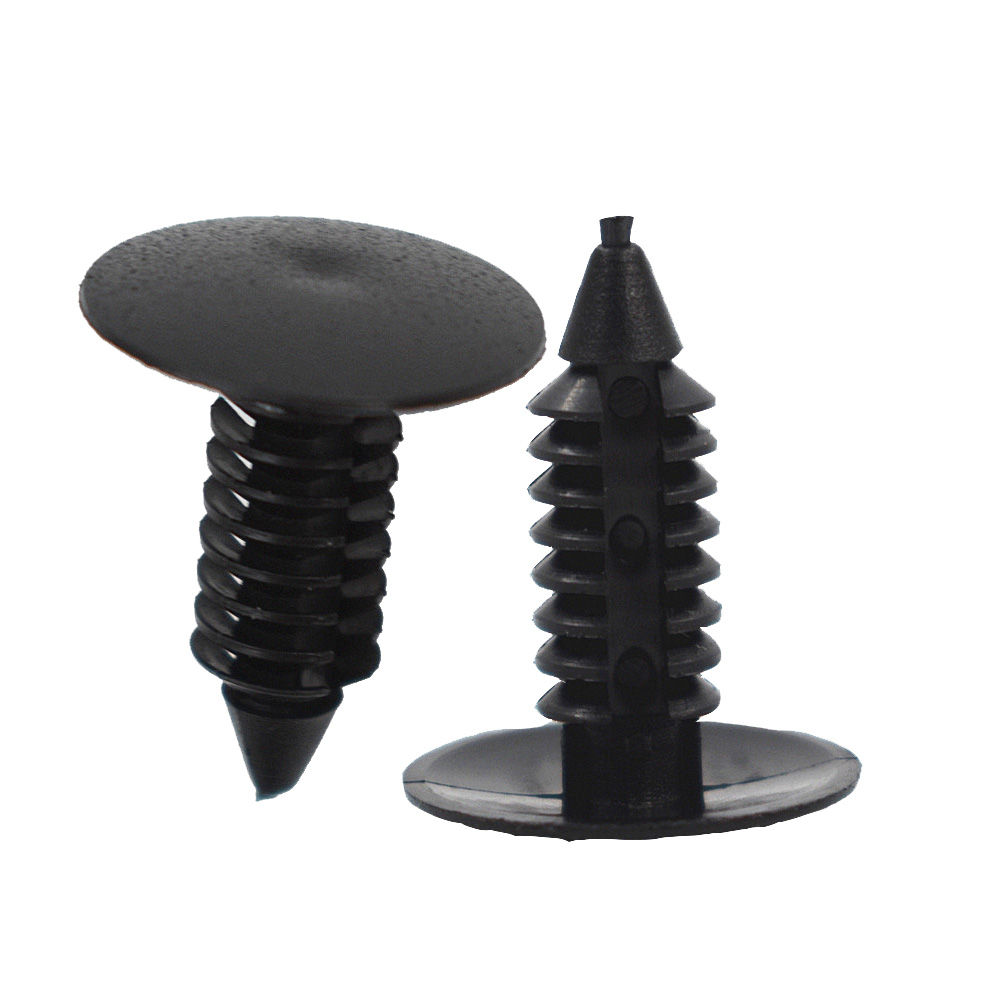 100 X New Black Plastic Rivets Fasteners 8mm Dia Hole 15958694 eBay