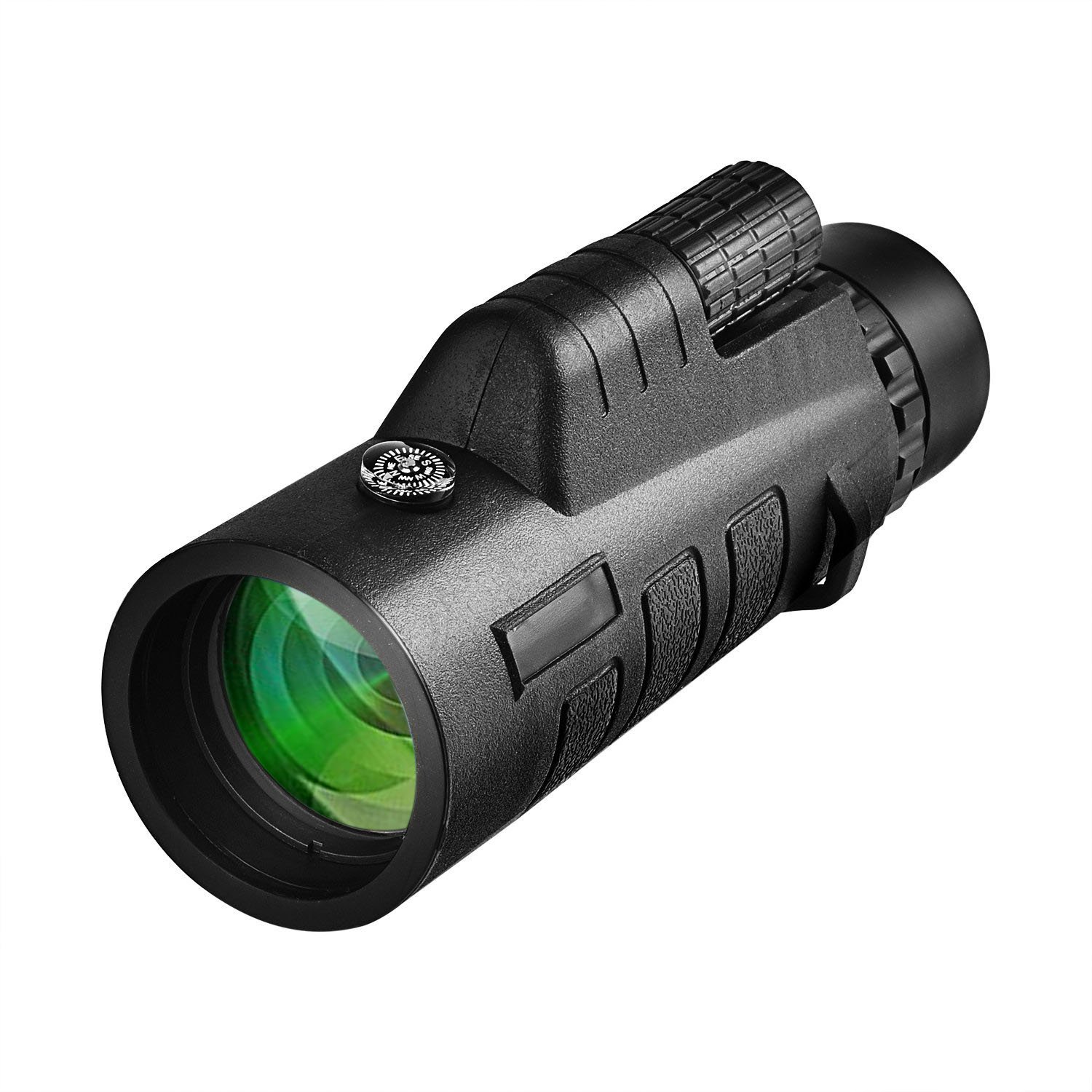 New 12x50 Waterproof Telescope Pocket Mono Spotting Scope W/ Compass