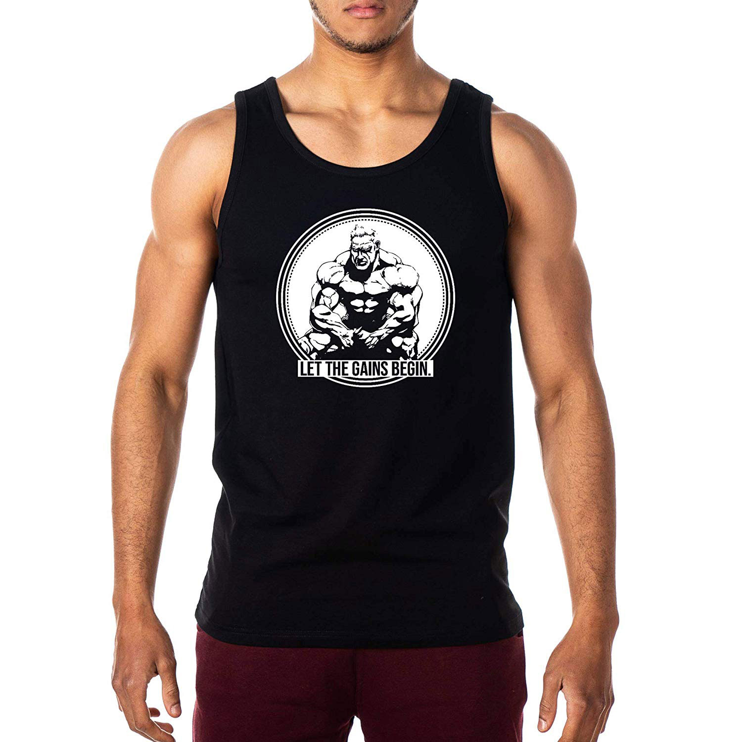 Tank Top Men's Sports Fitness Vest Muscle Bodybuilding Training Top  Breathable