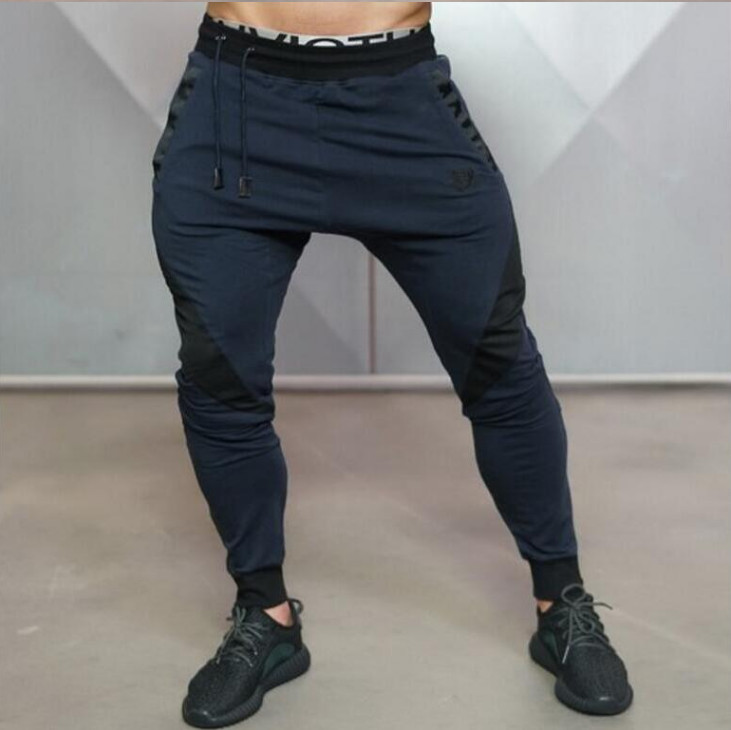 Men's Running Sports Stitching Slim Pants Casual Muscle Pants Soft Material - Picture 8 of 8