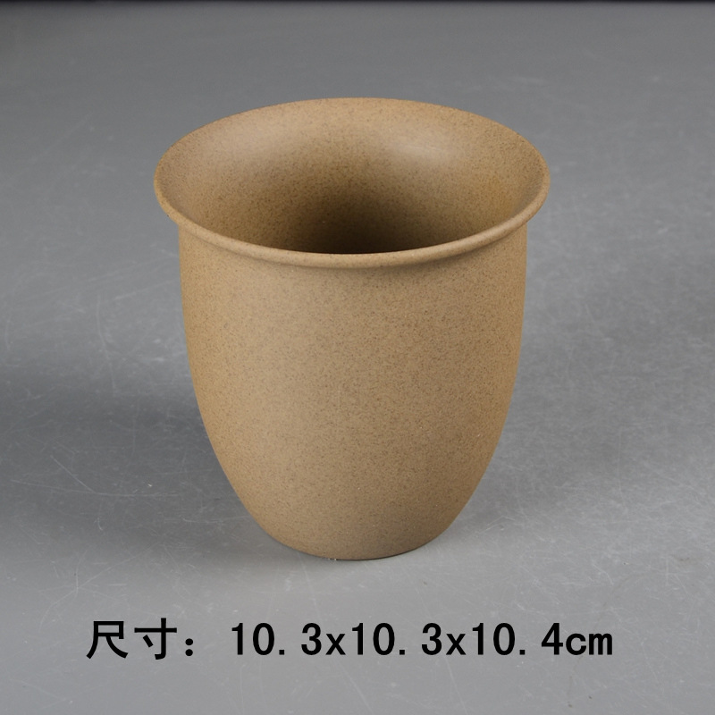 1x Round Plain Color Ceramics Chinese Bonsai FlowerPot For Planter Home Decor 