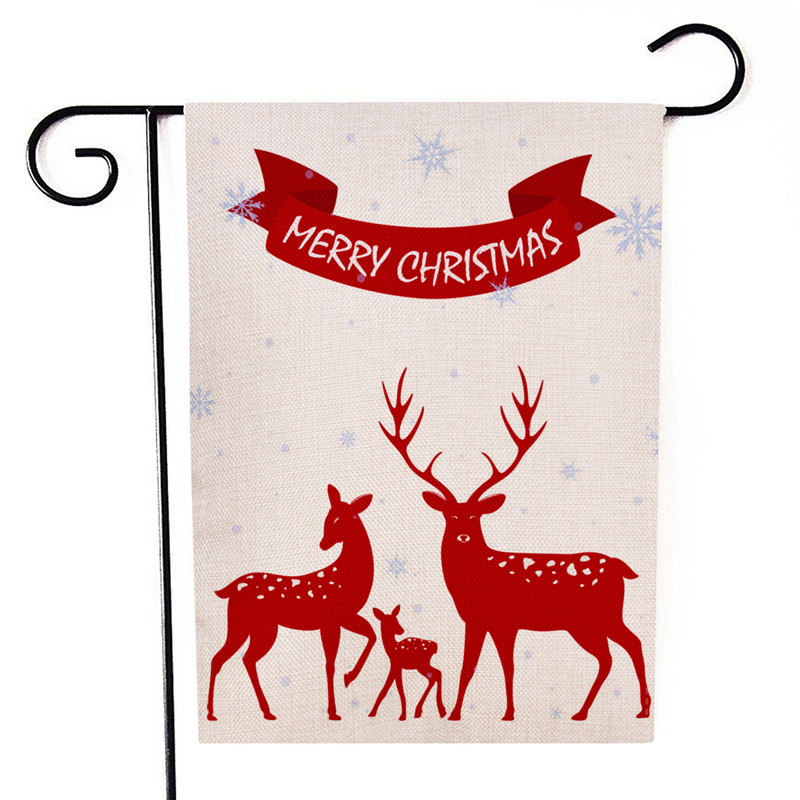 2 Sides Garden Flags Christmas Banner Flags DIY Festival Party Decoration 