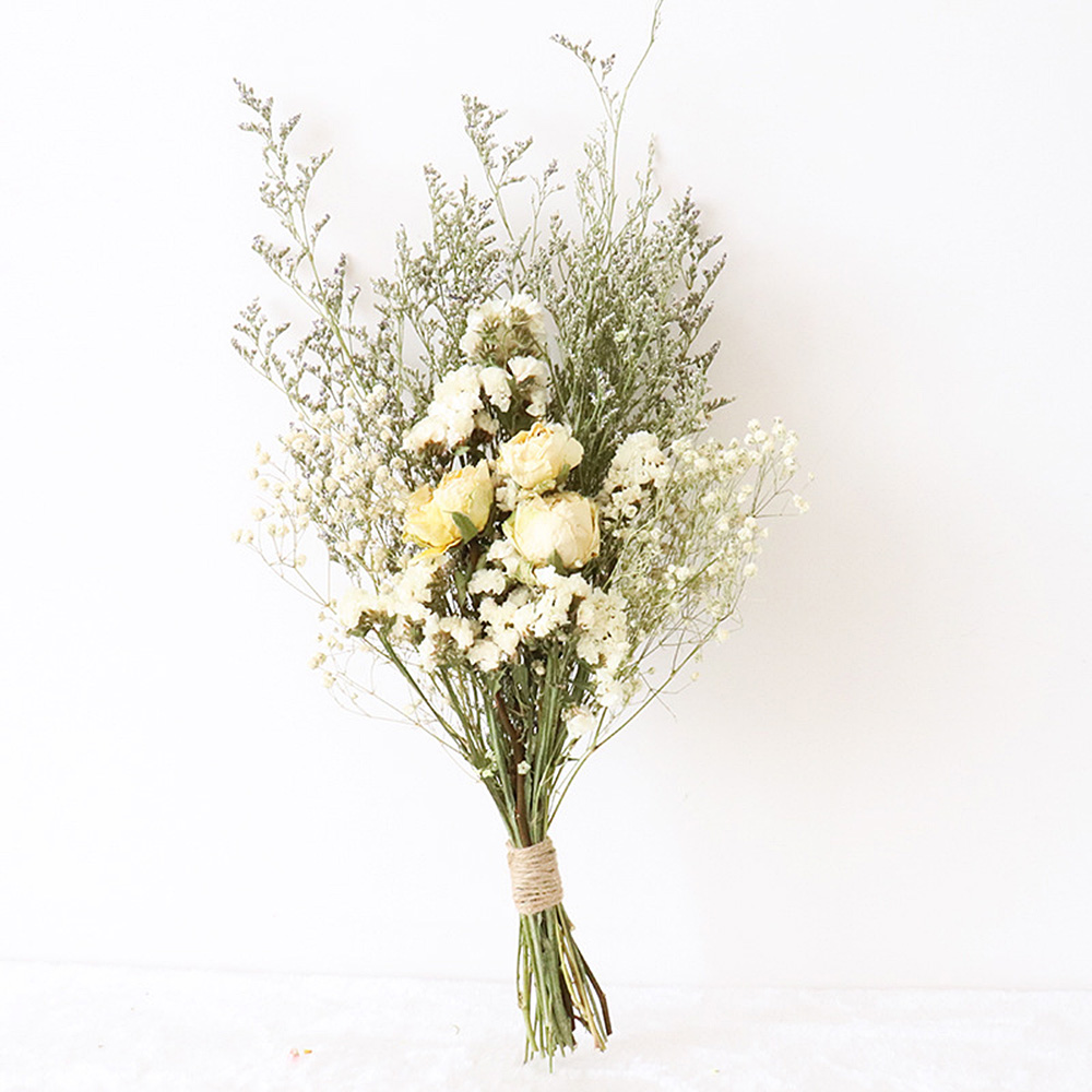 Home Decoration Gypsophila Natural Dried Bouquets Mini Real Flower Plant Stems