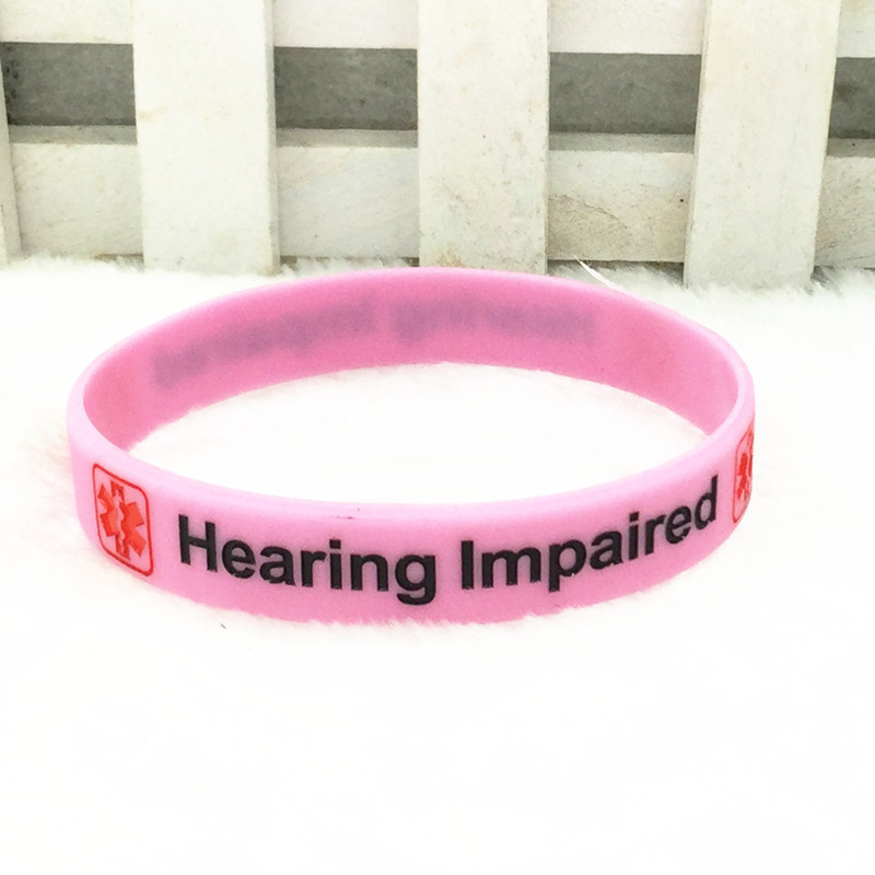 Medical Alert Hard Of Hearing Keyring 25mm,1inch,deaf,impaired,awareness 