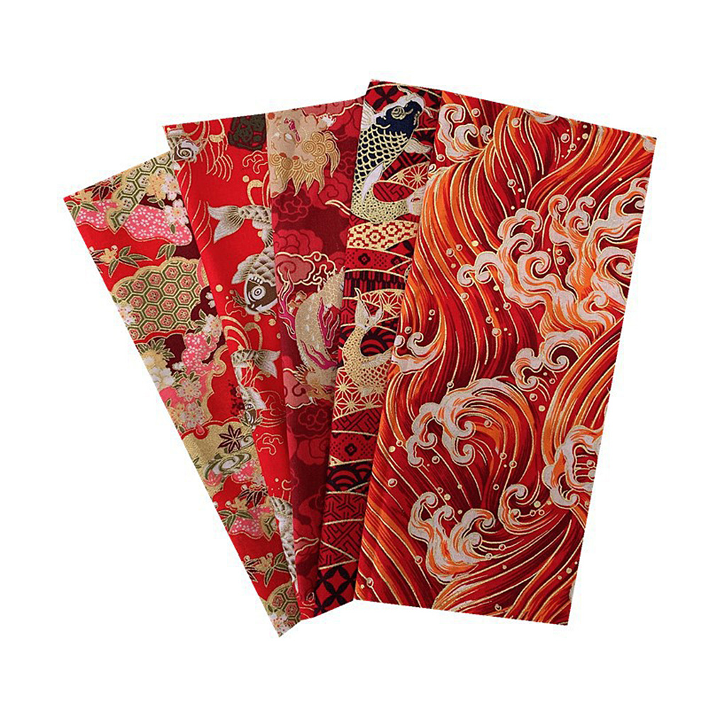 5 piezas 20*25 cm Estilo Japonés Algodón Bronceado Impresión Tela Patchwork Artesanal - Imagen 15 de 24