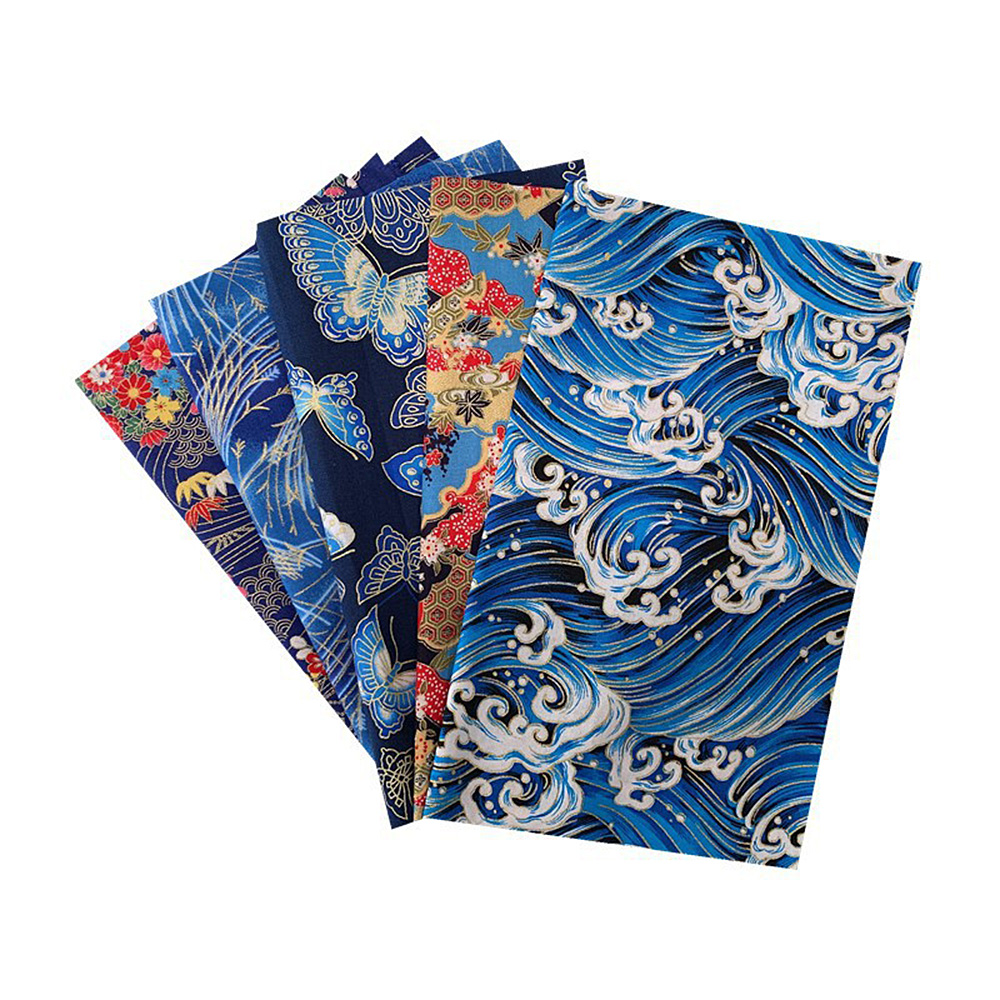 5 piezas 20*25 cm Estilo Japonés Algodón Bronceado Impresión Tela Patchwork Artesanal - Imagen 18 de 24