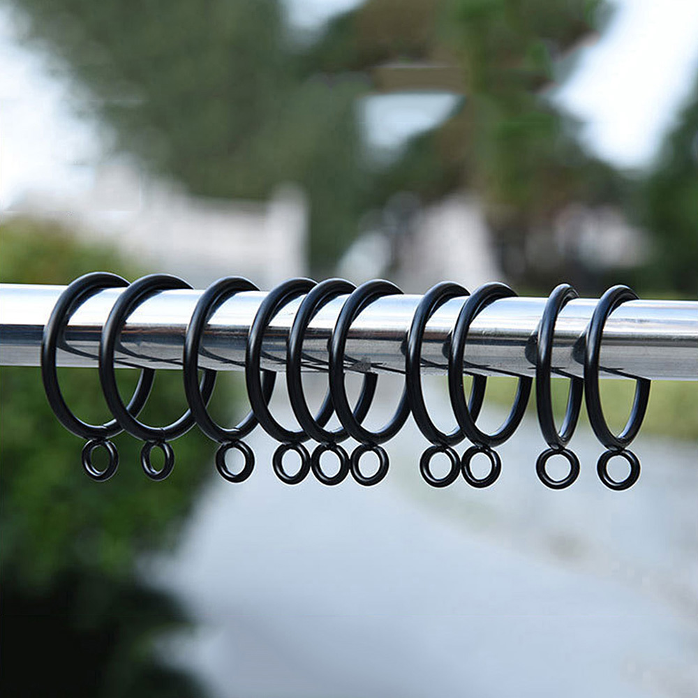 10Pcs Metal Curtain Roman Rings 25mm 28mm Curtains Pole Hanging Loops Gliders 