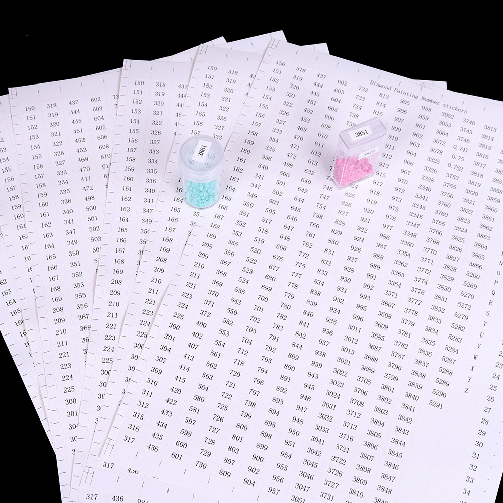 5D Diamond Painting Label Stickers Number Marker Tools Embroidery