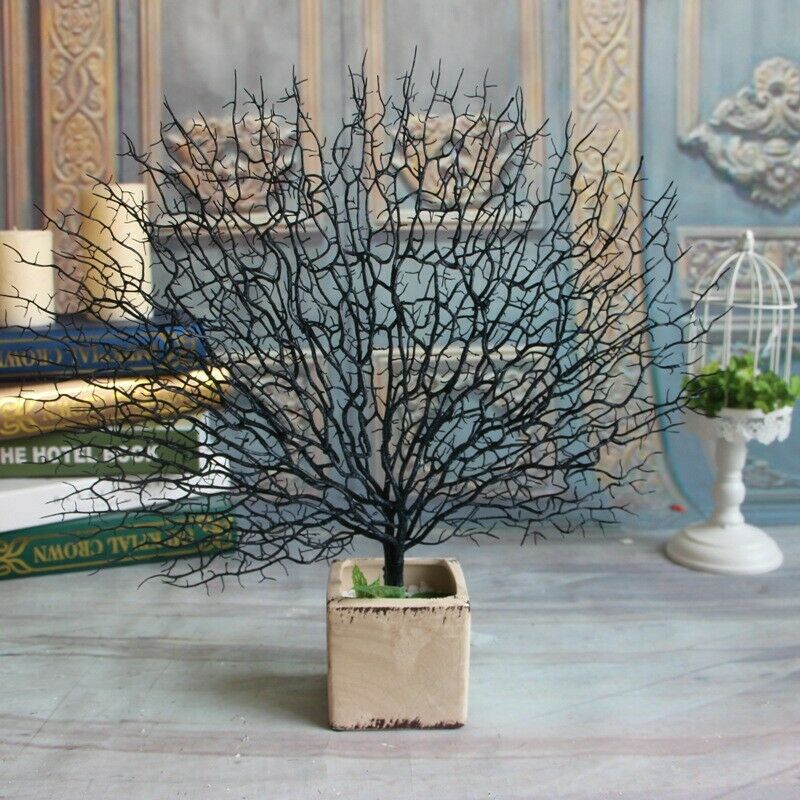 Natural Tree Branch Peacock Coral Photography Props Christmas Home Decor x 1 