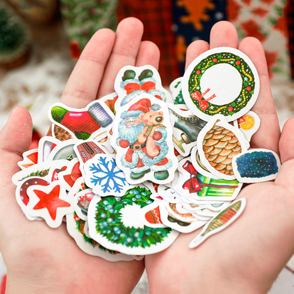 Christmas Paper Stickers Adhesive Scrapbooking Album Card Making Decor