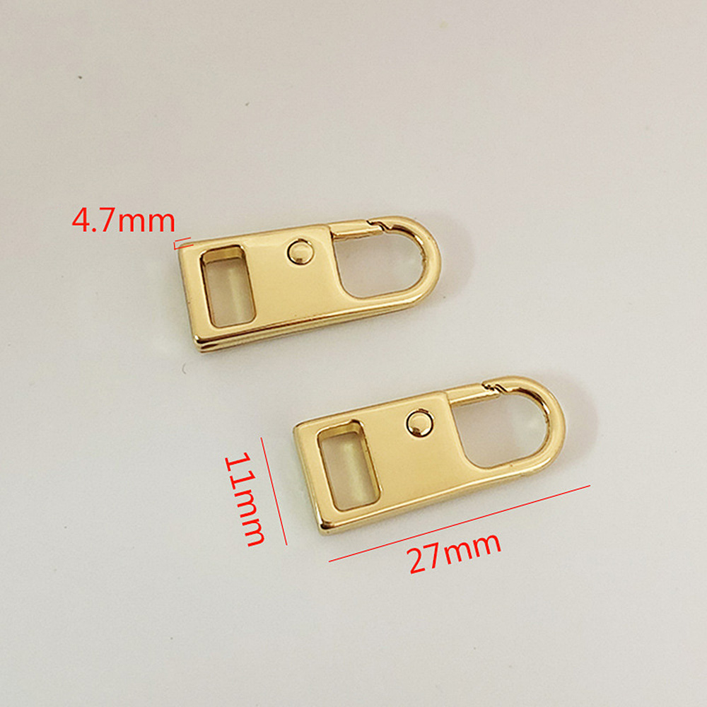 2x Alloy Zipper Head Pull Repair Kits for #3/5/8/10 Zips DIY Replace Bag Clothes