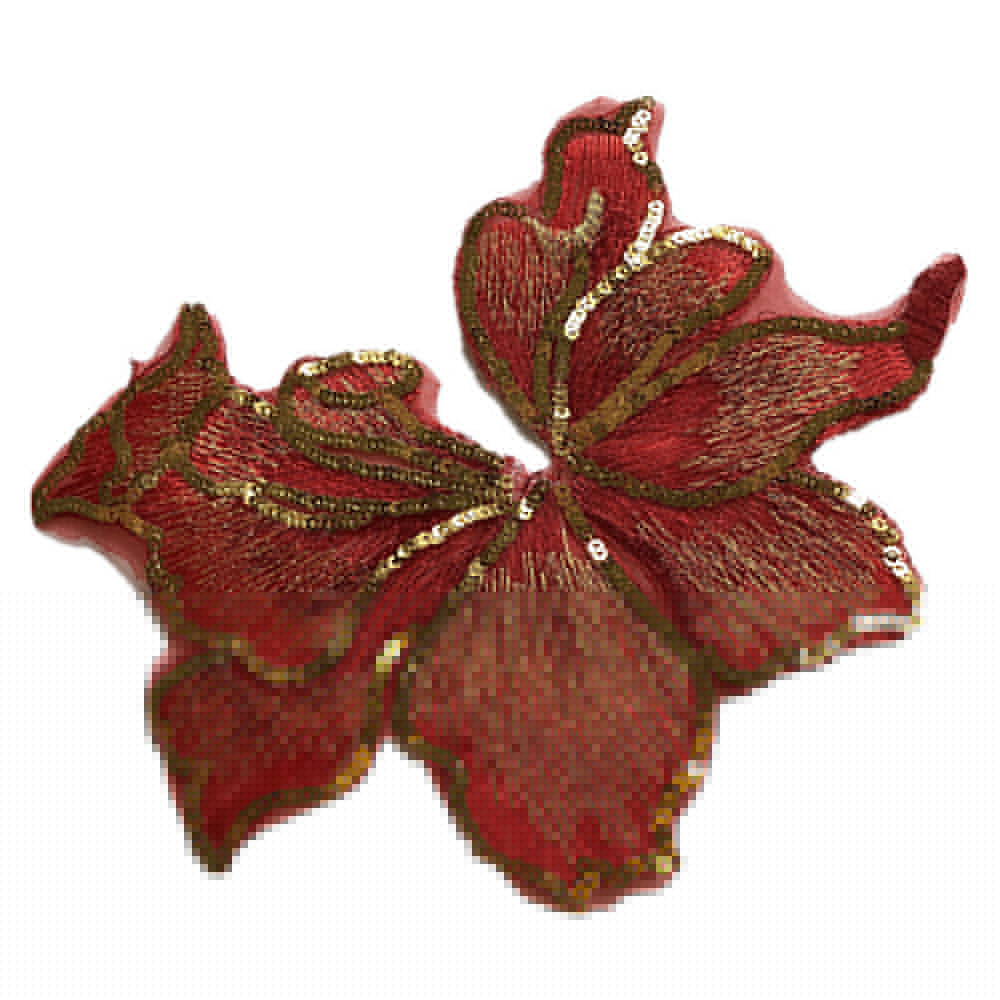Parche grande de flores bordado lentejuelas aplique hágalo usted mismo costura ropa vestido decoración - Imagen 8 de 9
