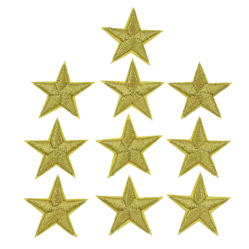 10 estrellas bordado lentejuelas parche costura ropa vaquera bolsa apliques decoración hágalo usted mismo - Imagen 9 de 25