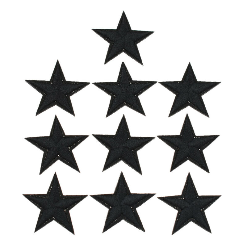 10 estrellas bordado lentejuelas parche costura ropa vaquera bolsa apliques decoración hágalo usted mismo - Imagen 11 de 25