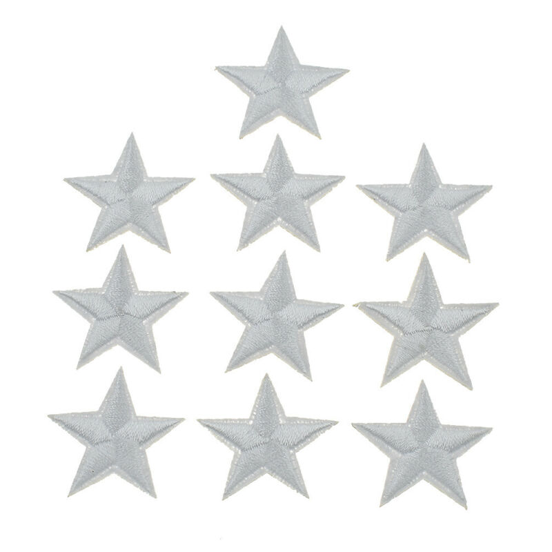 10 estrellas bordado lentejuelas parche costura ropa vaquera bolsa apliques decoración hágalo usted mismo - Imagen 12 de 25