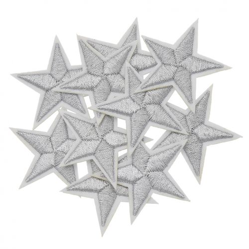 10 estrellas bordado lentejuelas parche costura ropa vaquera bolsa apliques decoración hágalo usted mismo - Imagen 20 de 25