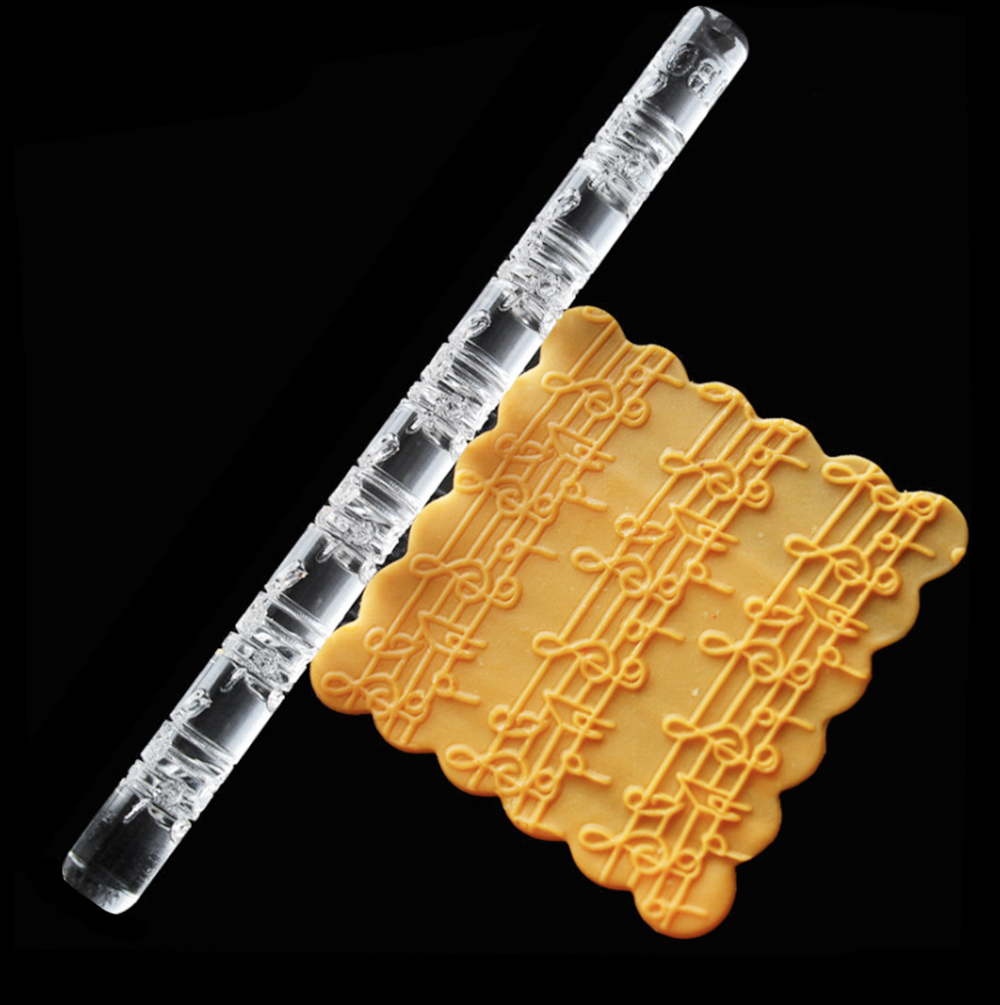 Clear Acrylic Rolling Pin Embossing Clay Texture Cake Decorating Tools DIY Craft - Picture 14 of 19