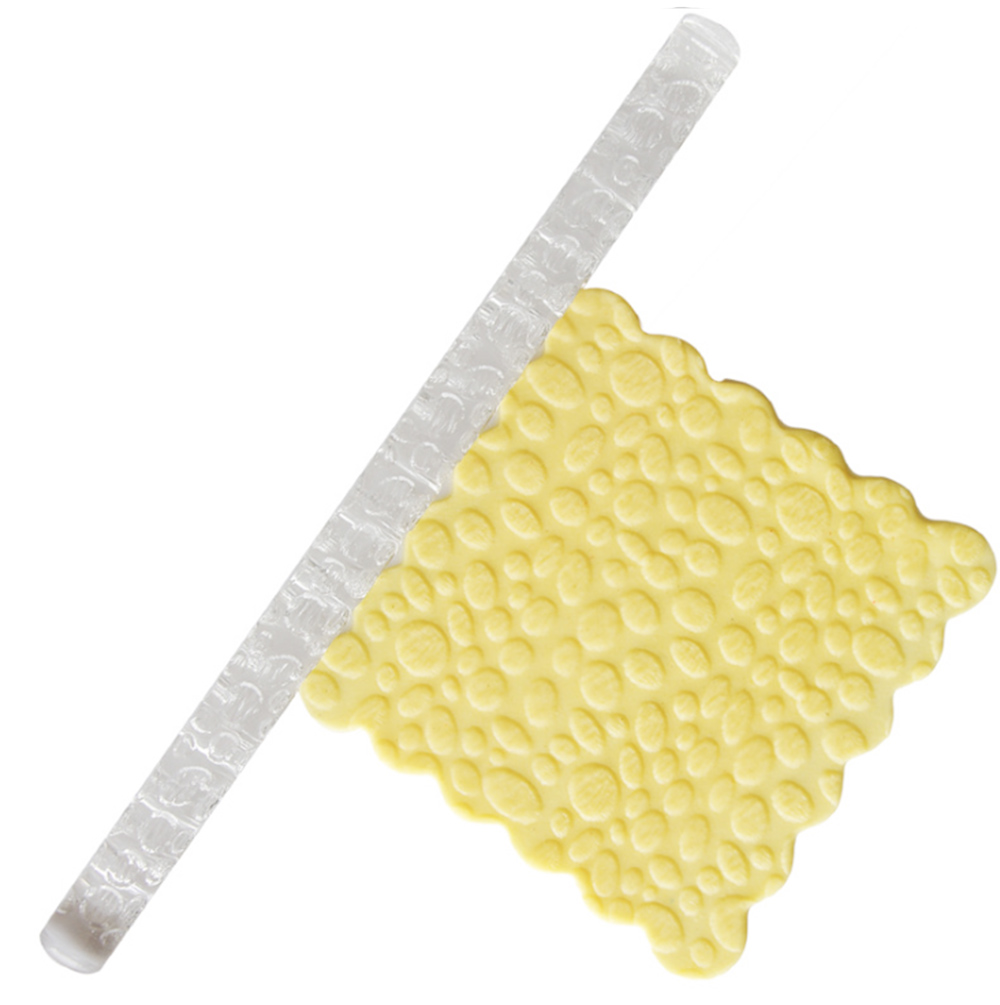 Clear Acrylic Rolling Pin Embossing Clay Texture Cake Decorating Tools DIY Craft - Picture 15 of 19
