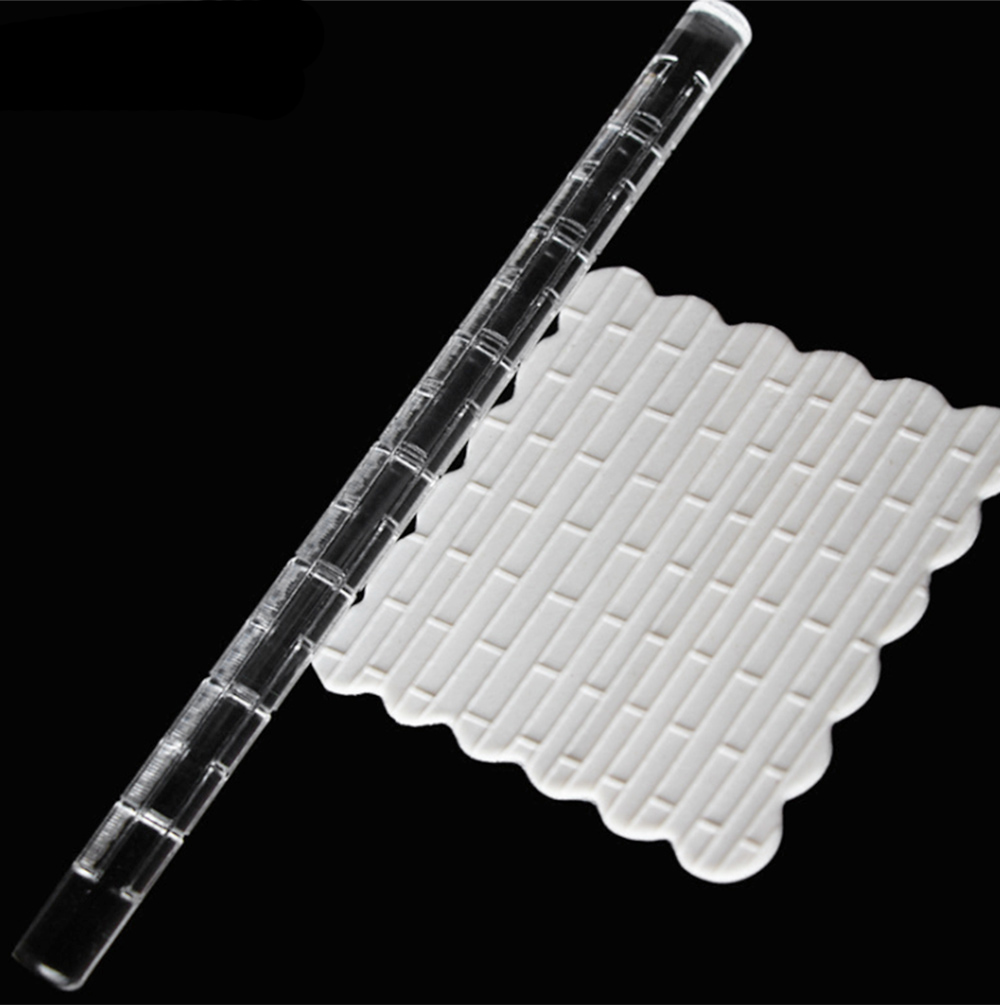 Clear Acrylic Rolling Pin Embossing Clay Texture Cake Decorating Tools DIY Craft - Picture 17 of 19