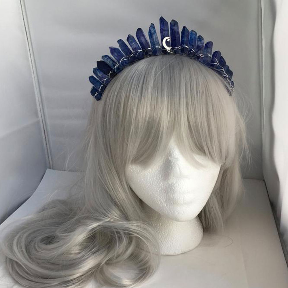 Damen Kristall Quarz Mond Haarband Krone Tiara Braut Hochzeit Zubehör Geschenke - Bild 24 von 27