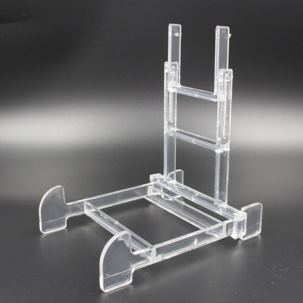 Adjustable 6''-7'' Clear Plastic Plate Display Stand Picture Frame Easel Holder 