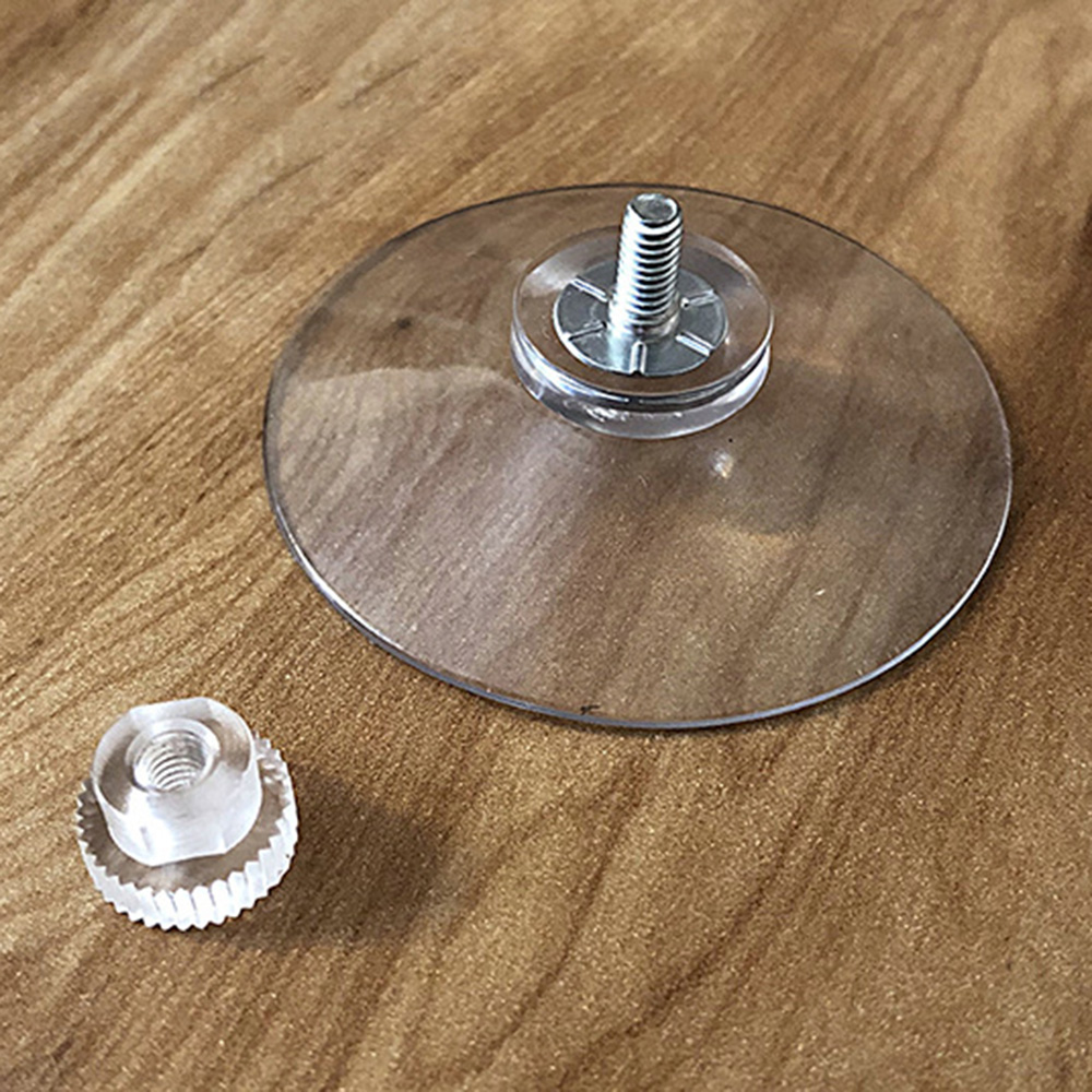 10PCS Strong Suction Cups M4 Thread Screw Knurled Nut Clear Kitchen Storage Hook 