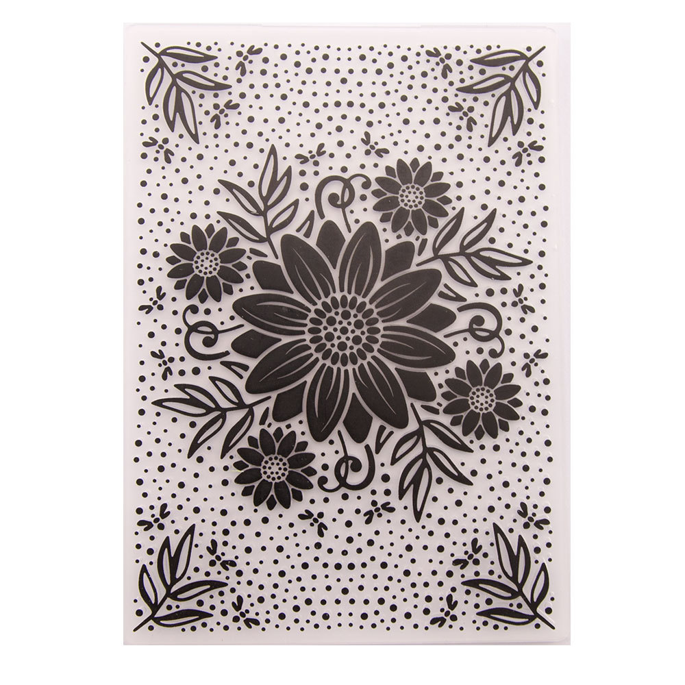 Carpeta de plástico en relieve de flores plantillas hágalo usted mismo álbum de recortes tarjeta artesanal troquelado - Imagen 13 de 43