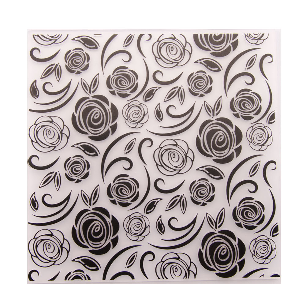 Carpeta de plástico en relieve de flores plantillas hágalo usted mismo álbum de recortes tarjeta artesanal troquelado - Imagen 34 de 43