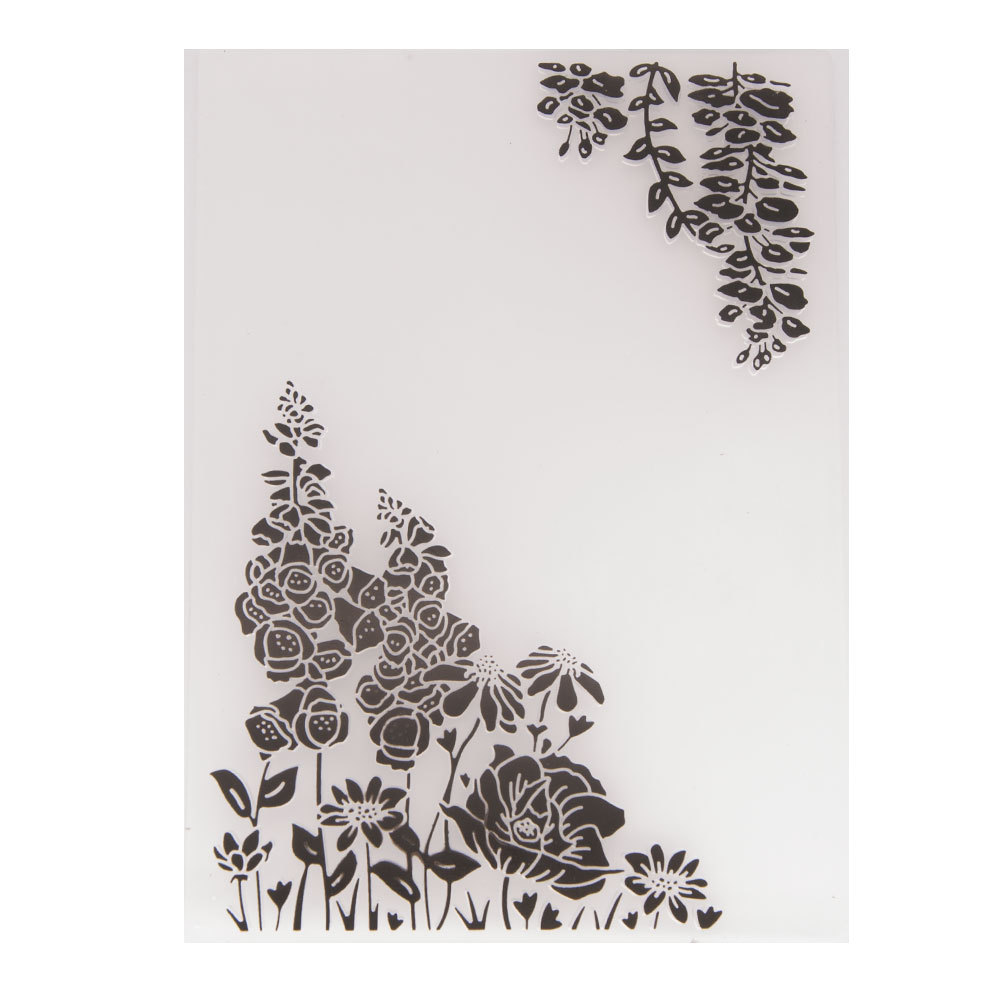 Carpeta de plástico en relieve de flores plantillas hágalo usted mismo álbum de recortes tarjeta artesanal troquelado - Imagen 36 de 43