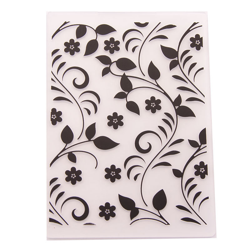 Carpeta de plástico en relieve de flores plantillas hágalo usted mismo álbum de recortes tarjeta artesanal troquelado - Imagen 39 de 43