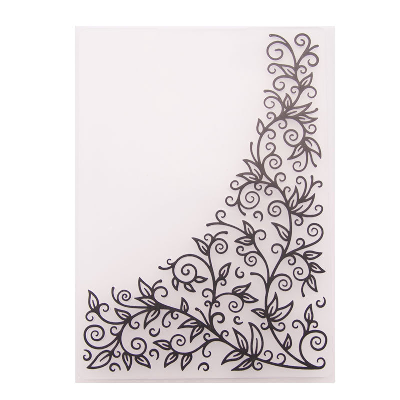 Carpeta de plástico en relieve de flores plantillas hágalo usted mismo álbum de recortes tarjeta artesanal troquelado - Imagen 40 de 43