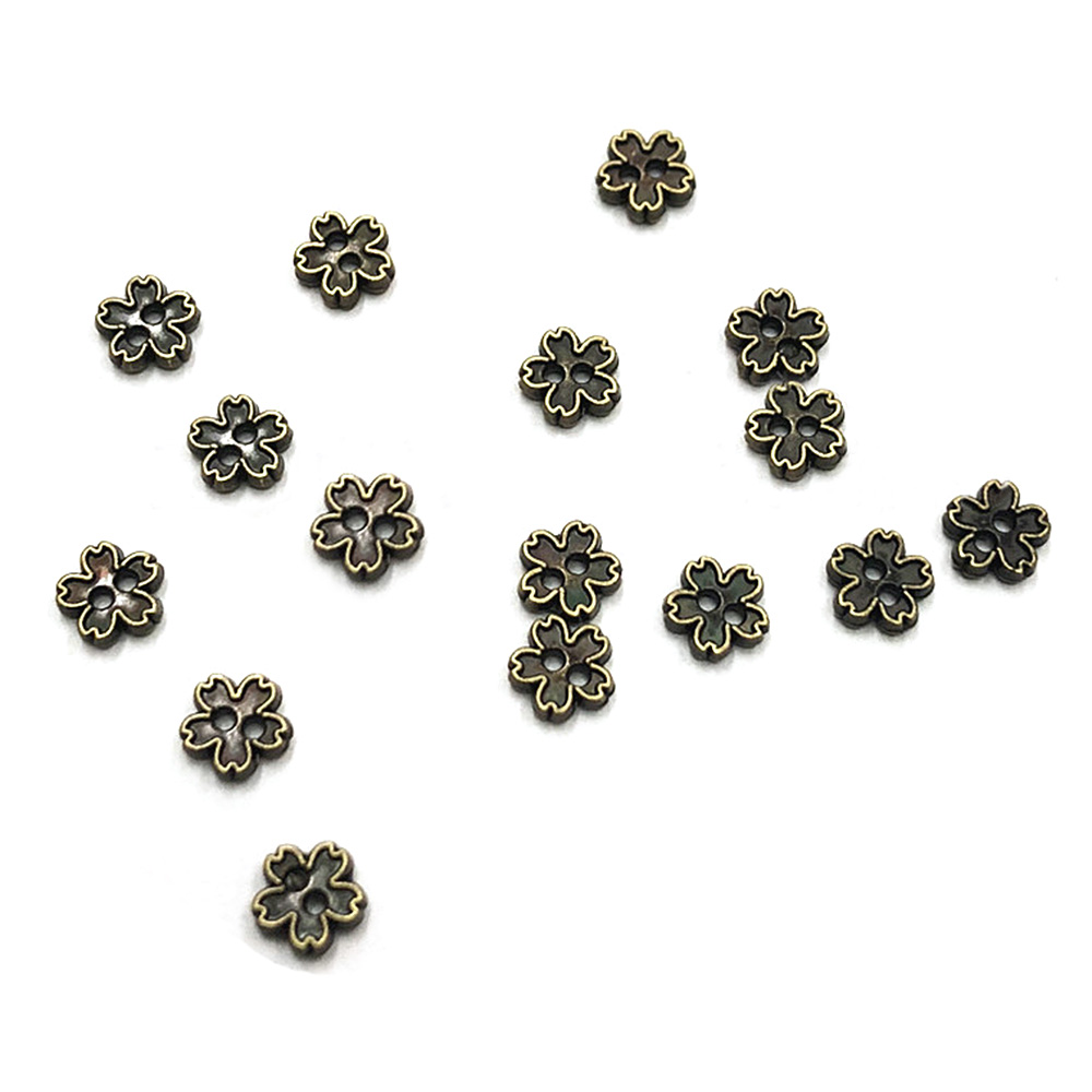 24 Piezas 5mm Mini Flor Metal Botón Muñeca Ropa Zapatos Bolso Correa Hebilla Costura - Imagen 8 de 9