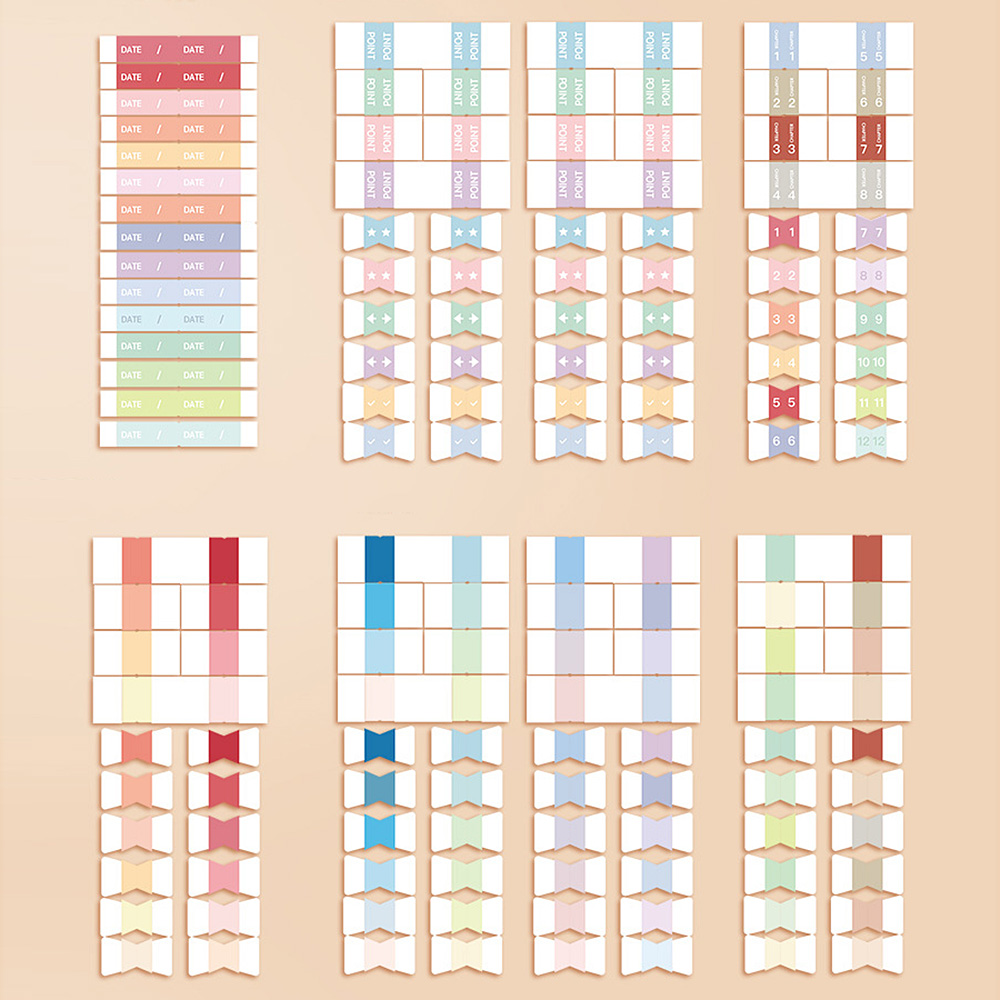 155x Pegatinas de índice Pestañas Marcadores de página Hojas de papel Notas Pegajosas Memo Papelería - Imagen 13 de 14