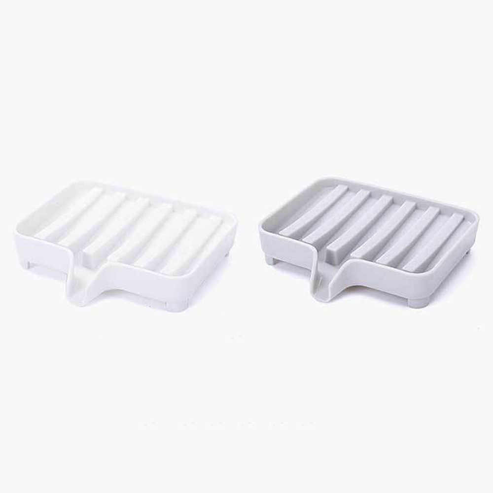Plastic Soap Dish Holder Draining Tray Plate Storage Bathroom Kitchen  Accessory