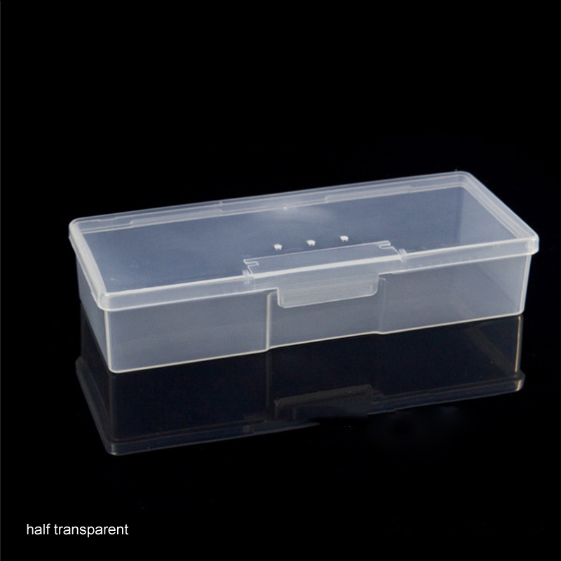Caja de almacenamiento transparente organizador de exhibición estuche kits de manicura de uñas suministros de contenedor - Imagen 6 de 7