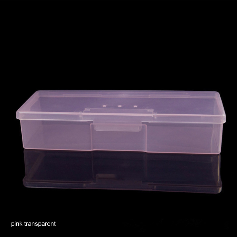 Caja de almacenamiento transparente organizador de exhibición estuche kits de manicura de uñas suministros de contenedor - Imagen 7 de 7