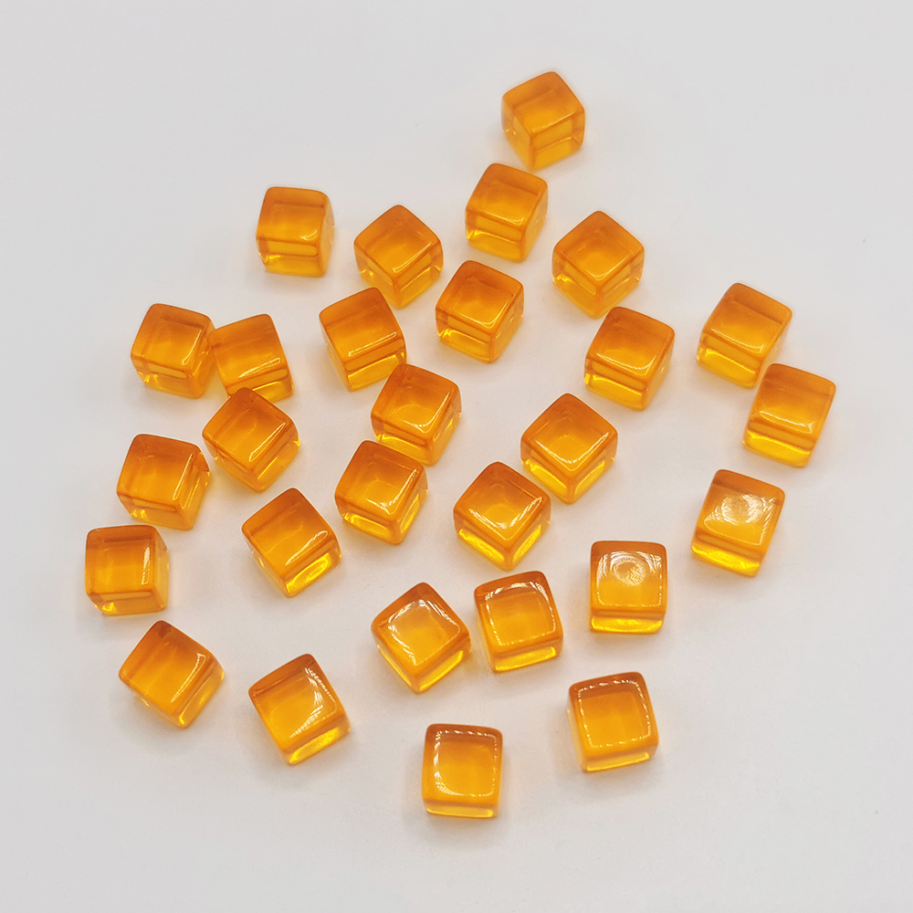100 piezas de 10 mm de acrílico transparente cubo en blanco esquina cuadrada dados juego de mesa juguete hágalo usted mismo - Imagen 17 de 18