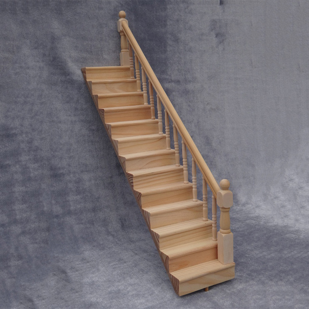 1/12 Scale Dollhouse Miniature Wooden Step Stair Staircase House Building 1/12 Scale Dollhouse Miniature Wooden Step Stair Staircase House Building